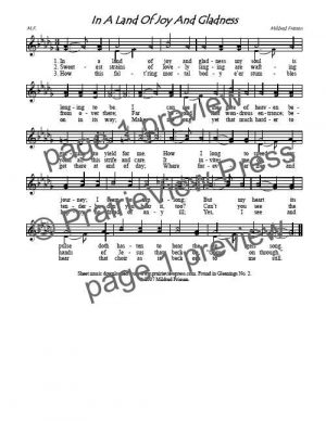 Song: In A Land Of Joy And Gladness