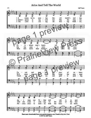 Song: Arise And Tell The World