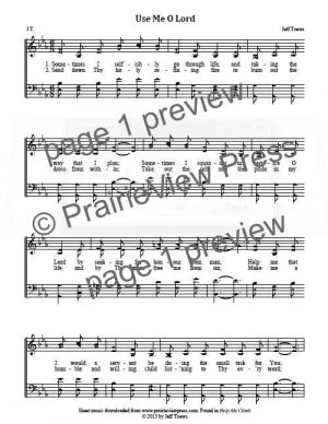 Song: Use Me O Lord