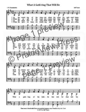 Song: What A Gathering That Will Be