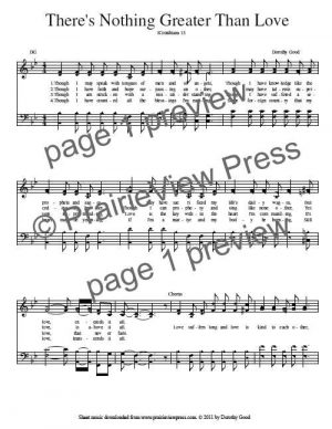 Song: There's Nothing Greater Than Love