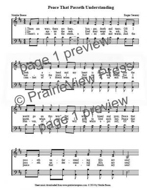 Song: Peace That Passeth Understanding