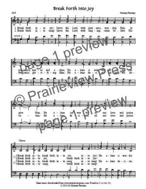 Song: Break Forth Into Joy