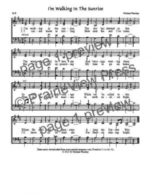 Song: I'm Walking In The Sunrise