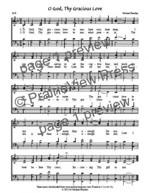 Song: Oh God Thy Gracious Love