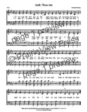 Song: Seek Thou Me