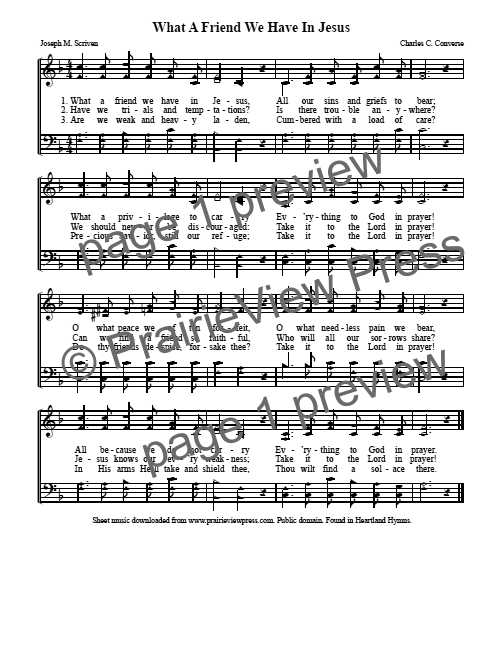 Song: What A Friend We Have In Jesus