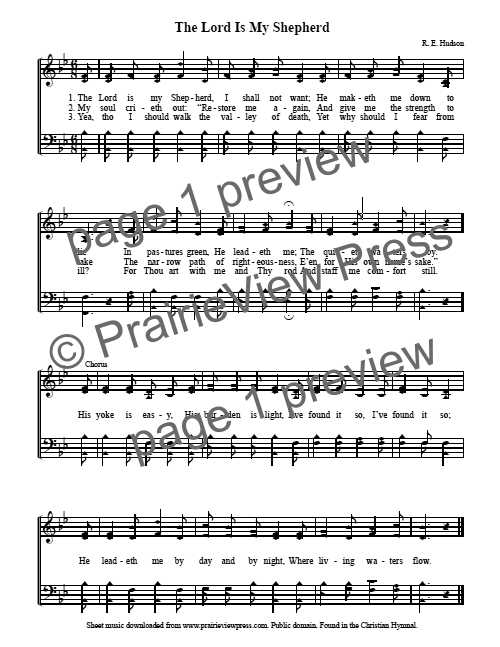 Song: The Lord Is My Shepherd