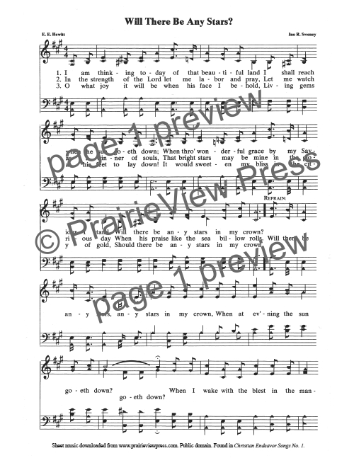 Song: Will There Be Any Stars