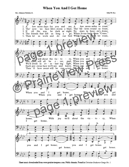 Song: When You And I Get Home