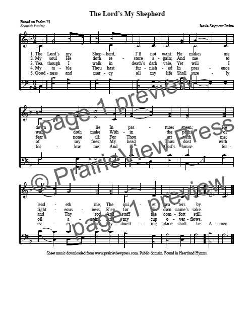 Song: The Lord's My Shepherd