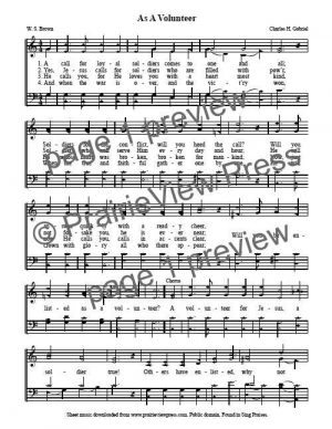 Song: As A Volunteer