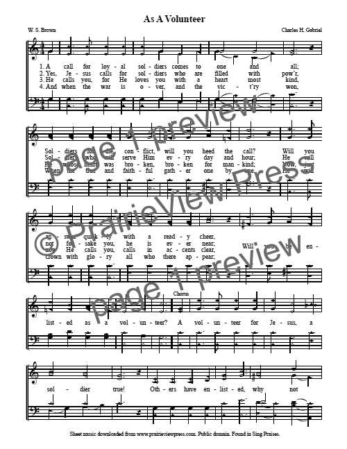 Song: As A Volunteer