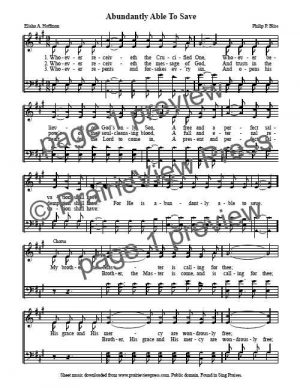 Song: Abundantly Able To Save