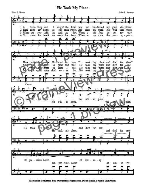 Song: He Took My Place