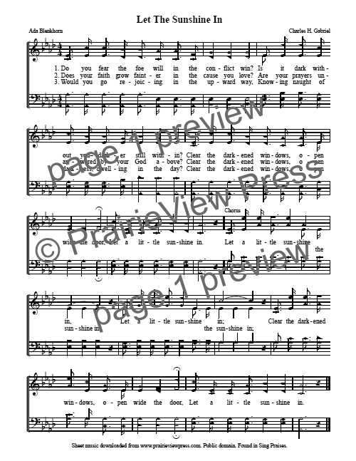 Song: Let The Sunshine In