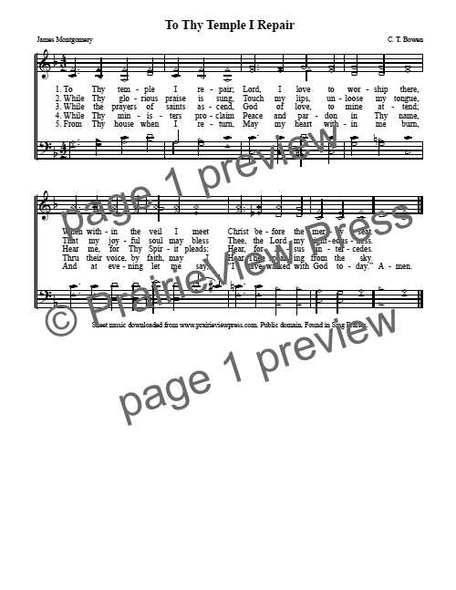 Song: To The Temple I Repair