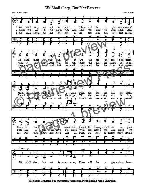 Song: We Shall Sleep But Not Forever