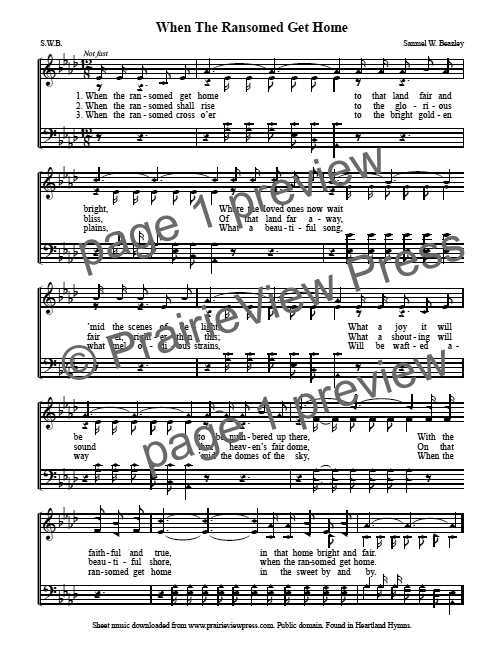 Song: When The Ransomed Get Home