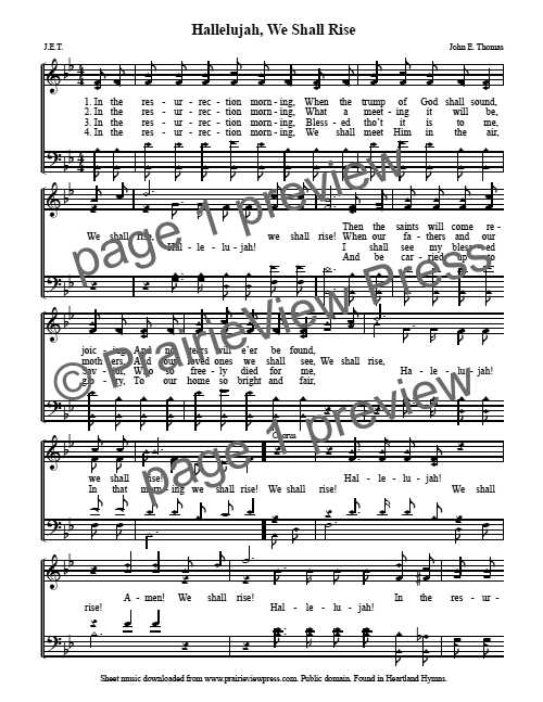 Song: Hallelujah We Shall Rise