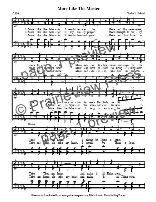 Song: More Like The Master