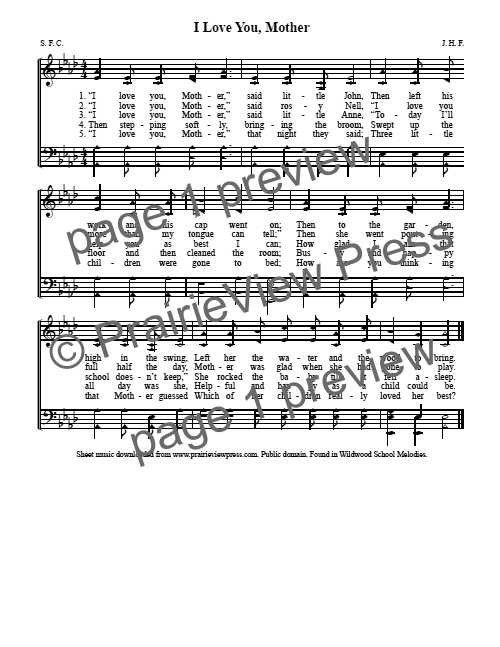 Song: I Love You Mother