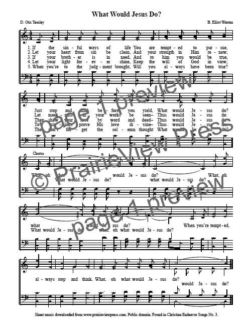 Song: What Would Jesus Do