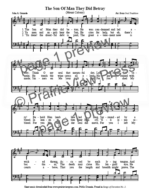 Song: The Son Of Man They Did Betray