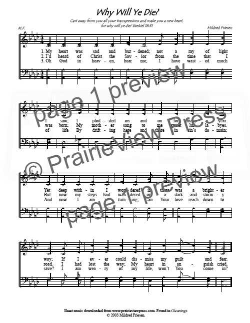 Song: Why Will Ye Die?