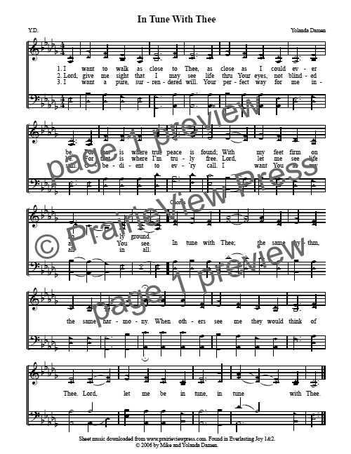 Song: In Tune With Thee