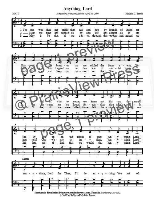 Song: Anything Lord