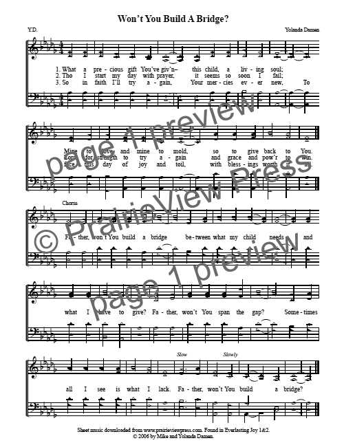 Song: Won't You Build A Bridge?