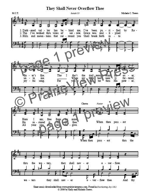 Song: They Shall Never Overflow Thee