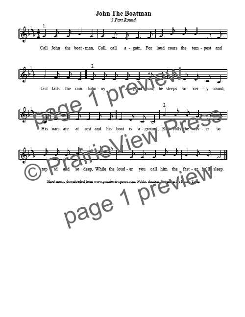 Song: John The Boatman