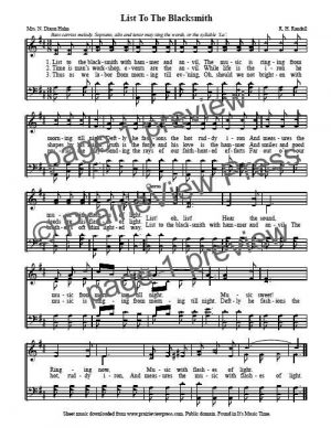 Song: List To The Blacksmith