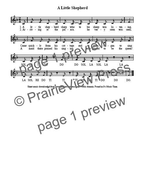 Song: A Little Shepherd
