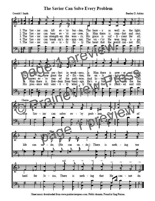 Song: The Savior Can Solve Every Problem