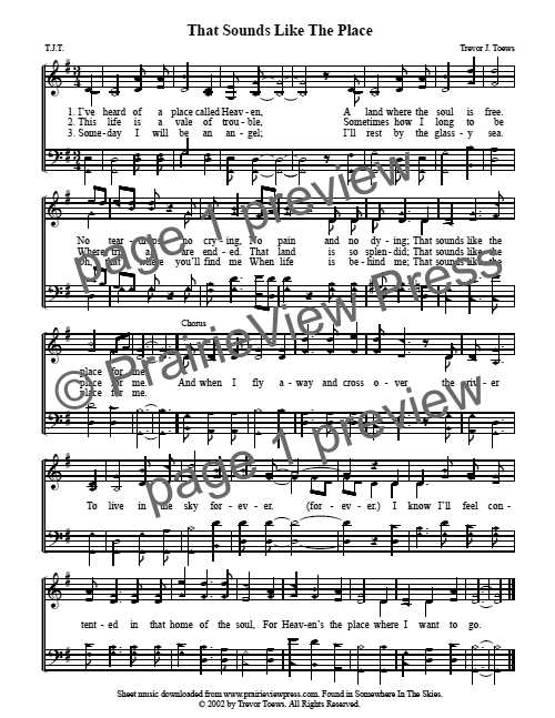 Song: That Sounds Like The Place