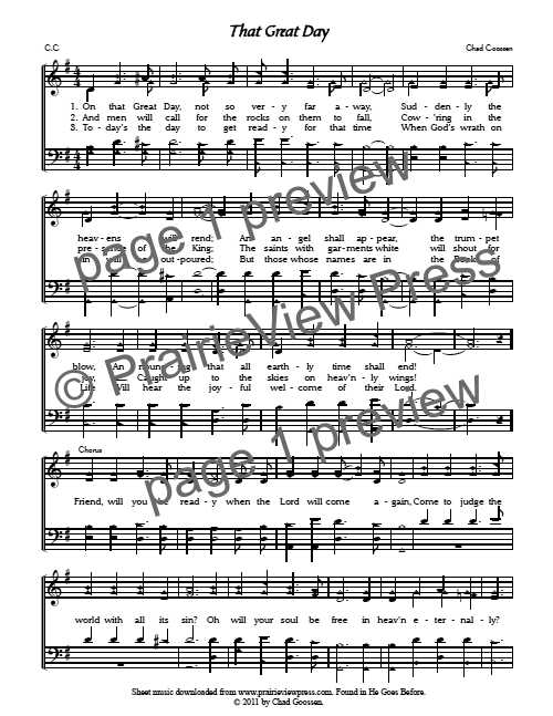 Song: That Great Day