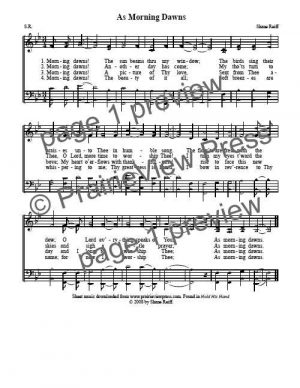 Song: As Morning Dawns