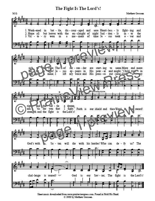 Song: The Fight Is The Lord's