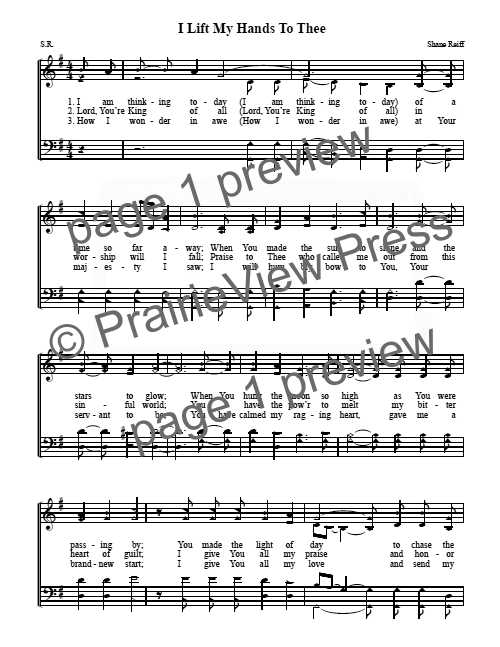 Song: I Lift My Hands To Thee