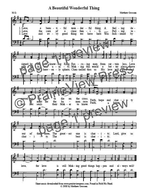 Song: A Beautiful Wonderful Thing