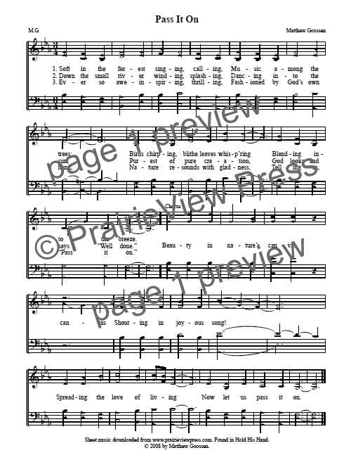 Song: Pass It On