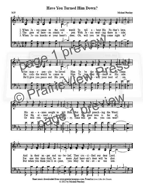 Song: Have You Turned Him Down